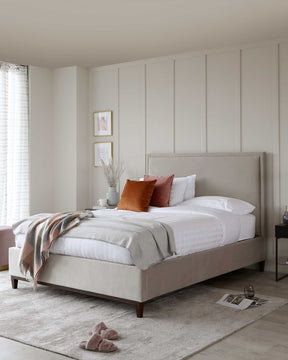 Monica Champagne Velvet King Size Ottoman Storage Bed